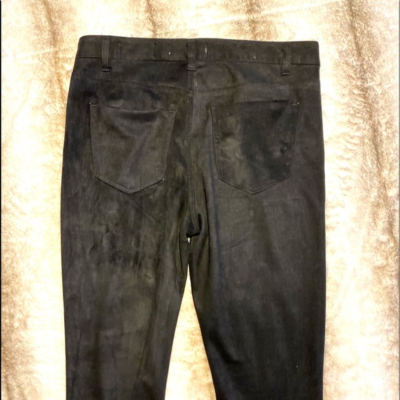 Bell Bottom Classic Retro High Waist Cropped Flared Raw Hem Pants Black - Picture 8 of 13